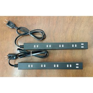 ELECOM - ★エレコム★ ほこり防止シャッター付きスリムタップ　6個口１メートル　2個セット