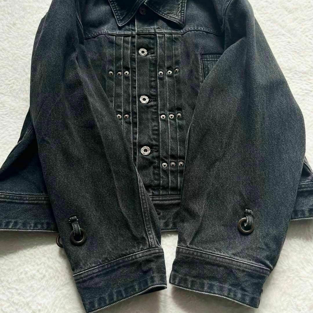 ソウシオオツキ BDH デニムジャケット ウォッシュ加工 黒 22AW ソウシオオツキ BDH デニムジャケット ウォッシュ加工 黒 22AW