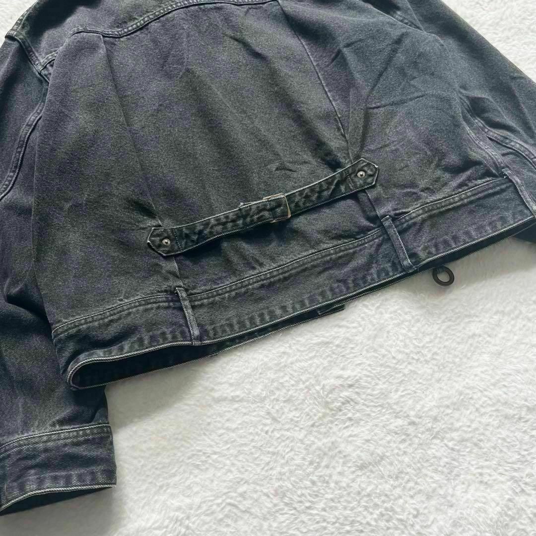 ソウシオオツキ BDH デニムジャケット ウォッシュ加工 黒 22AW ソウシオオツキ BDH デニムジャケット ウォッシュ加工 黒 22AW