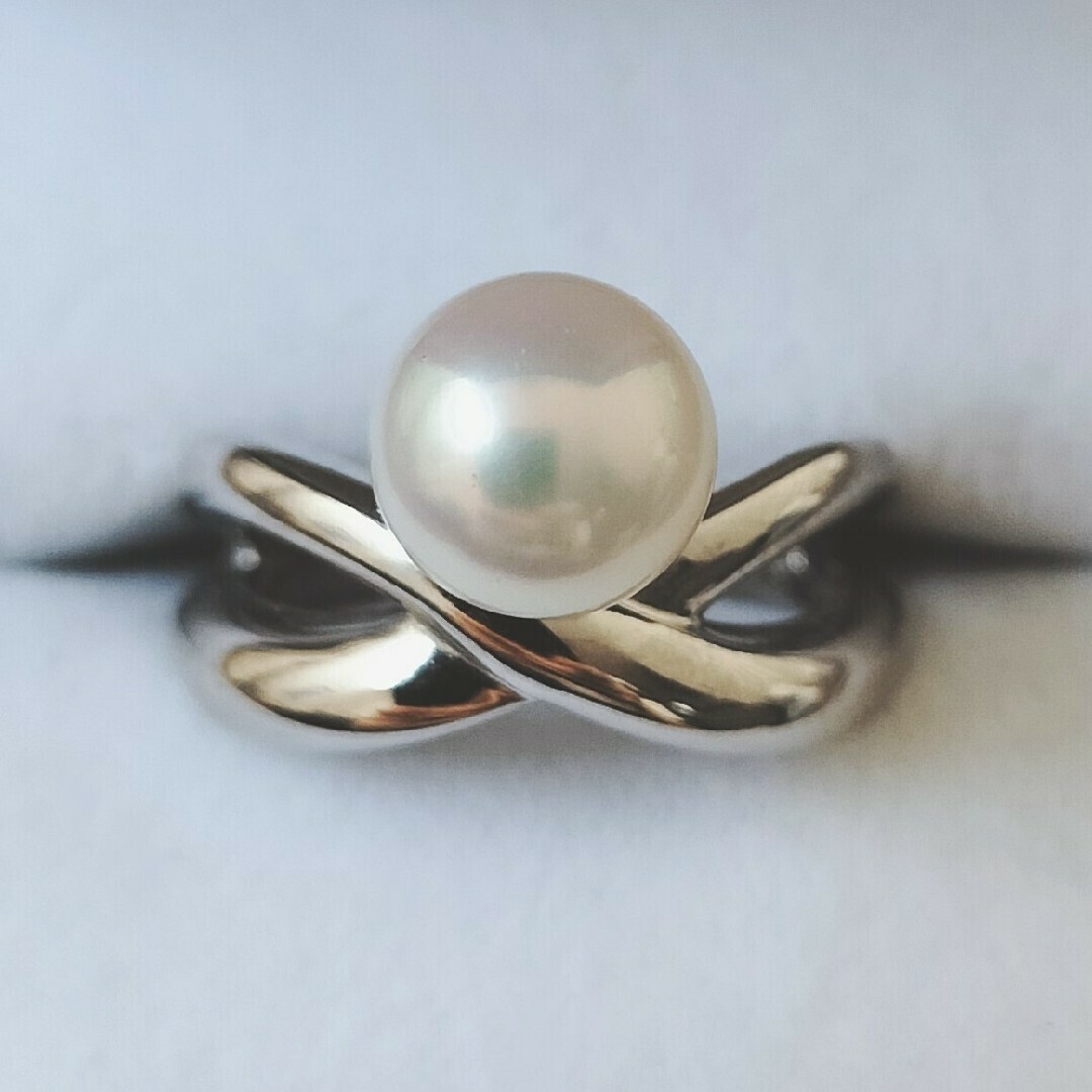 MIKIMOTO - ミキモト パール あこや真珠 リング Pt950 7.5mm 7.1 MIKIMOTO - ミキモト パール あこや真珠 リング Pt950 7.5mm 7.1