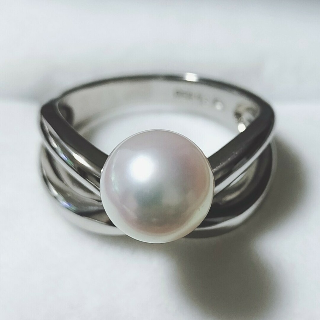 MIKIMOTO - ミキモト パール あこや真珠 リング Pt950 7.5mm 7.1 MIKIMOTO - ミキモト パール あこや真珠 リング Pt950 7.5mm 7.1