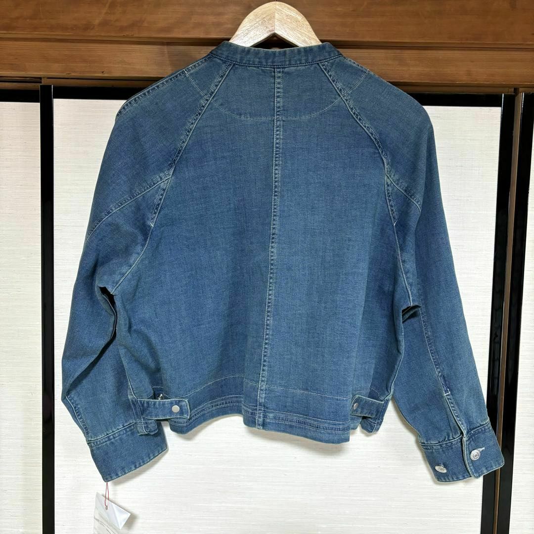 人気を誇る 新品未使用】ロッソヴィーヴォ ノーカラーデニムジャケット ジャケット・アウター