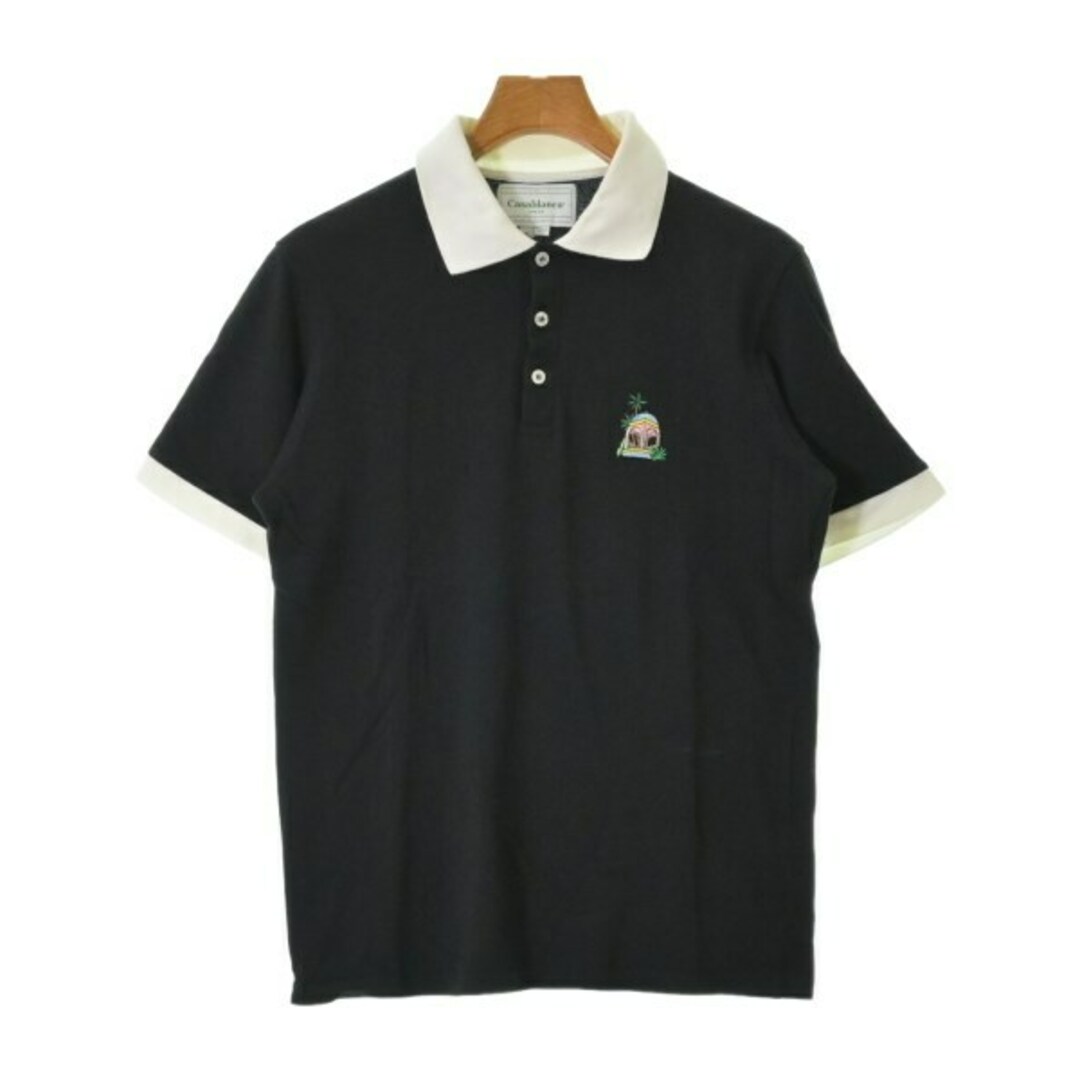 CASABLANCA カサブランカ ポロシャツ XL 黒 【古着】 CASABLANCA カサブランカ ポロシャツ XL 黒 【古着】