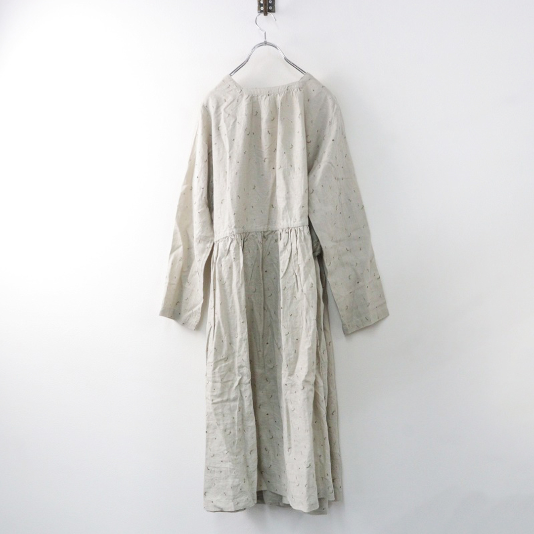 ネストローブ nest Robe リネン フェザープリントワンピース F ネストローブ nest Robe リネン フェザープリントワンピース F