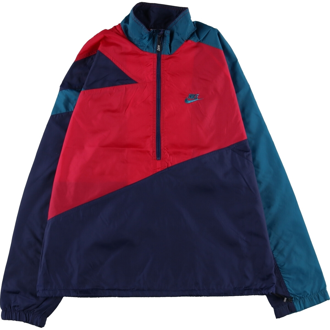 古着 90年代 ナイキ NIKE 銀タグ ハーフジップ ナイロンプル 古着 90年代 ナイキ NIKE 銀タグ ハーフジップ ナイロンプル