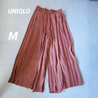 ユニクロ(UNIQLO)のユニクロUNIQLO シフォンスカートパンツ パープル系 Mサイズ プリーツ(その他)