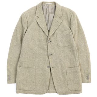 エルメネジルドゼニア(Ermenegildo Zegna)の良品△Ermenegildo Zegna エルメネジルド ゼニア SOFT カシミヤ100％ シングル ツイードジャケット ベージュ 52 正規品 メンズ(その他)