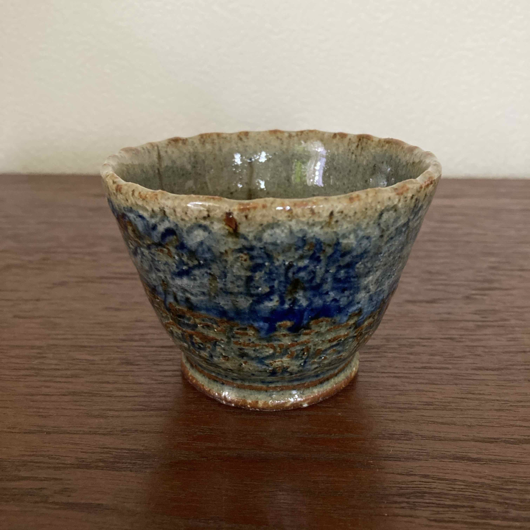 イムサエム 青い釉薬の湯飲み(汲出・カップ・箸置 イム サエム イムサエム 青い釉薬の湯飲み(汲出・カップ・箸置 イム サエム