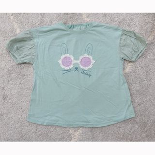クレードスコープ(kladskap)の【美品】クレードスコープ うさぎメガネ 半袖Tシャツ 120 冷感接触(Tシャツ/カットソー)