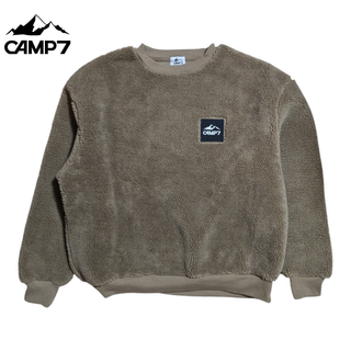 CAMP7 チャコール ブラウン フリース プルオーバー スウェット(スウェット)