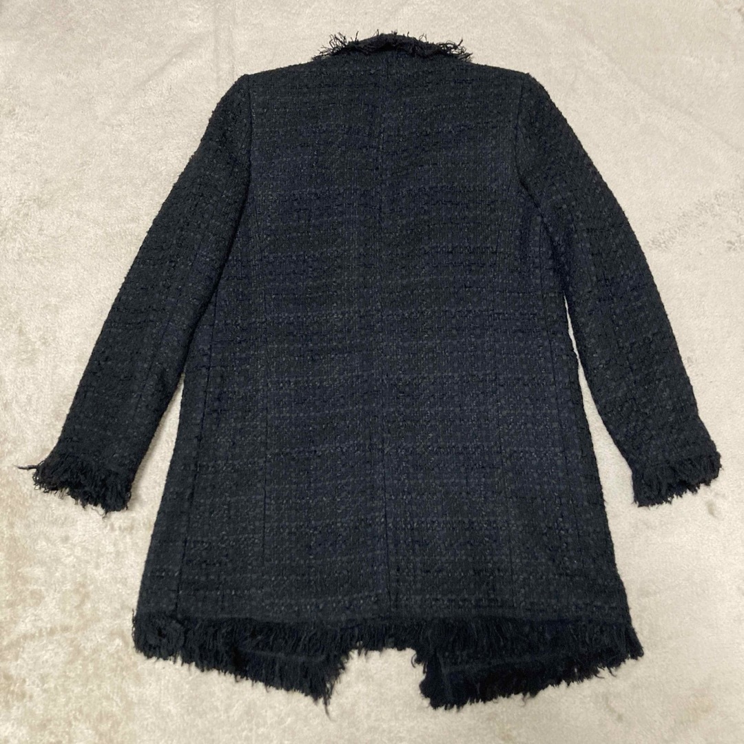 ZARA - ZARA ダブルブレスト テーラードジャケット ツイード ZARA - ZARA ダブルブレスト テーラードジャケット ツイード