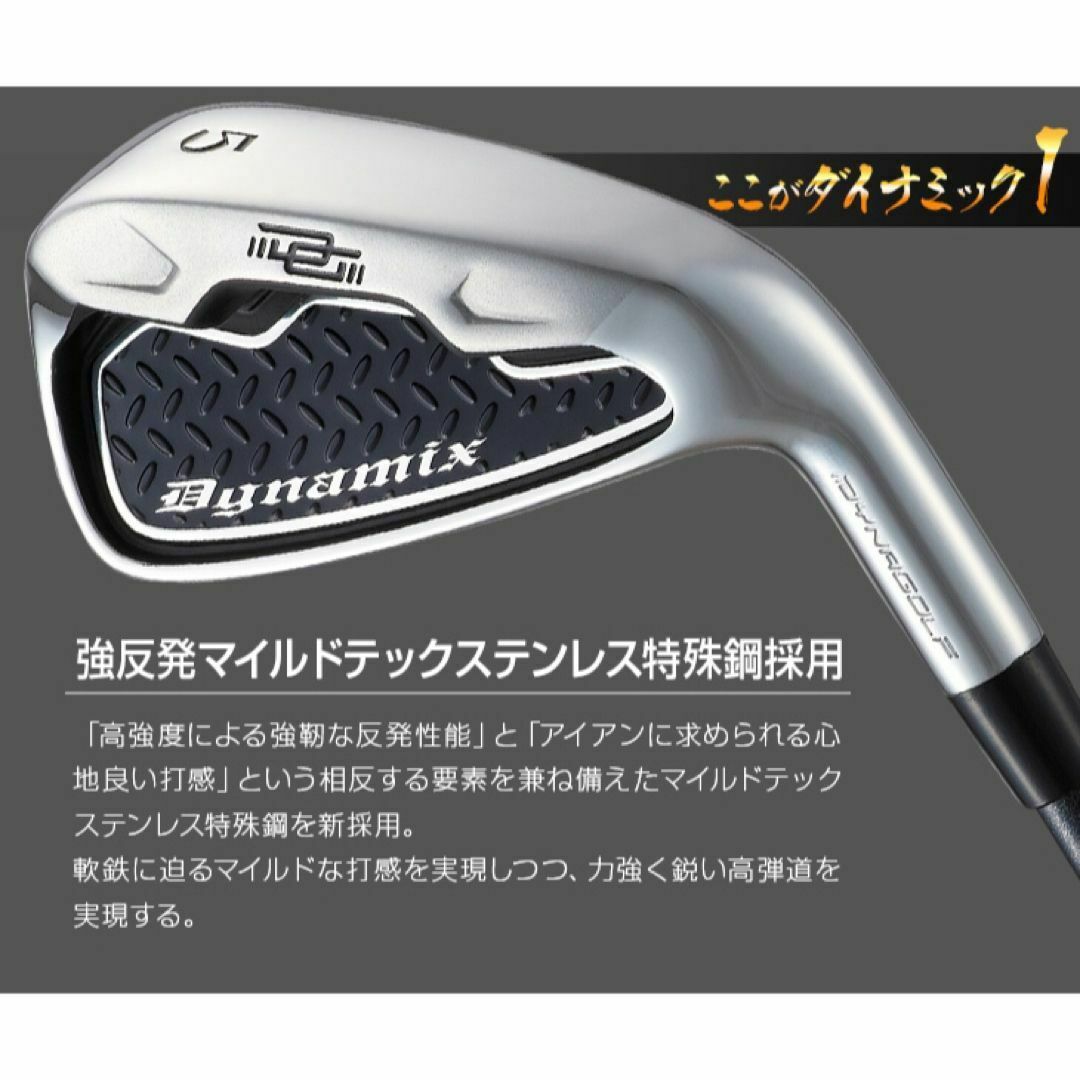 新品激安6本】番手を超えた激飛び性能! ダイナミクス アイアン 5 新品激安6本】番手を超えた激飛び性能! ダイナミクス アイアン 5