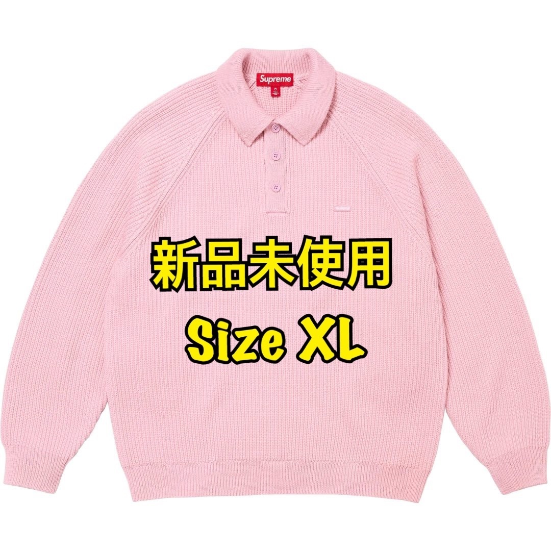 Supreme Small Box Polo Sweater pink XL Supreme Small Box Polo Sweater pink XL