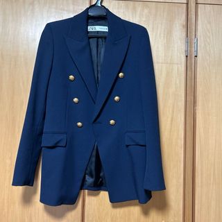 ZARA(テーラードジャケット ・ ブルー・ネイビー/青色系)の ZARA(テーラードジャケット ・ ブルー・ネイビー/青色系)の