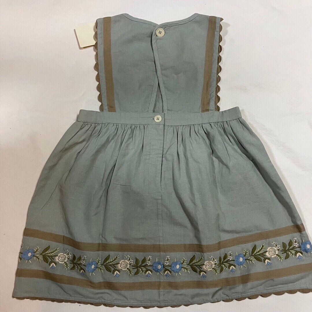 Caramel baby&child - apolina Gerdy Pinafore Eau De Nil 5-7y Caramel baby&child - apolina Gerdy Pinafore Eau De Nil 5-7y