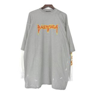 BALENCIAGA(Tシャツ/カットソー(七分/長袖) ・ グレー/灰色系 BALENCIAGA(Tシャツ/カットソー(七分/長袖) ・ グレー/灰色系