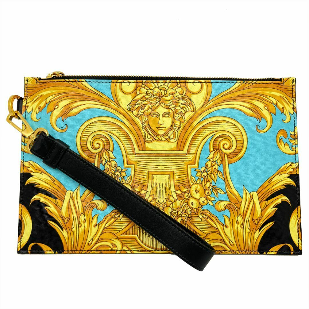 VERSACE - VERSACE　ヴェルサーチ　クラッチバッグ　メデューサ　イエロー　ブルー　ブラック　セカンドバッグ　ストラップ　バッグ　ハンドバッグ　ポーチ　小物　小物入れ　レディース　メンズ　ユニセックス
