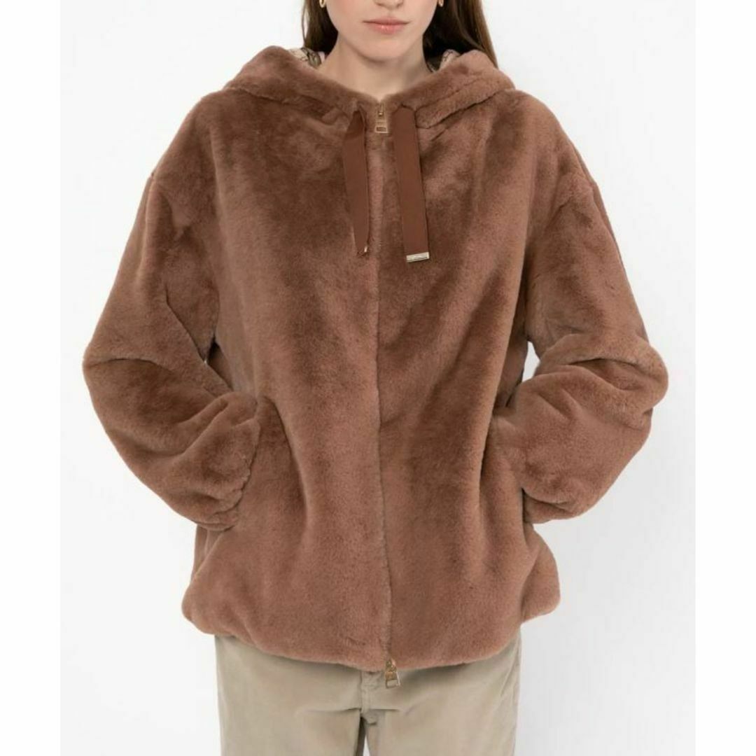 HERNO - 未使用 HERNO ヘルノ フェイクファー フードジャケット HERNO - 未使用 HERNO ヘルノ フェイクファー フードジャケット