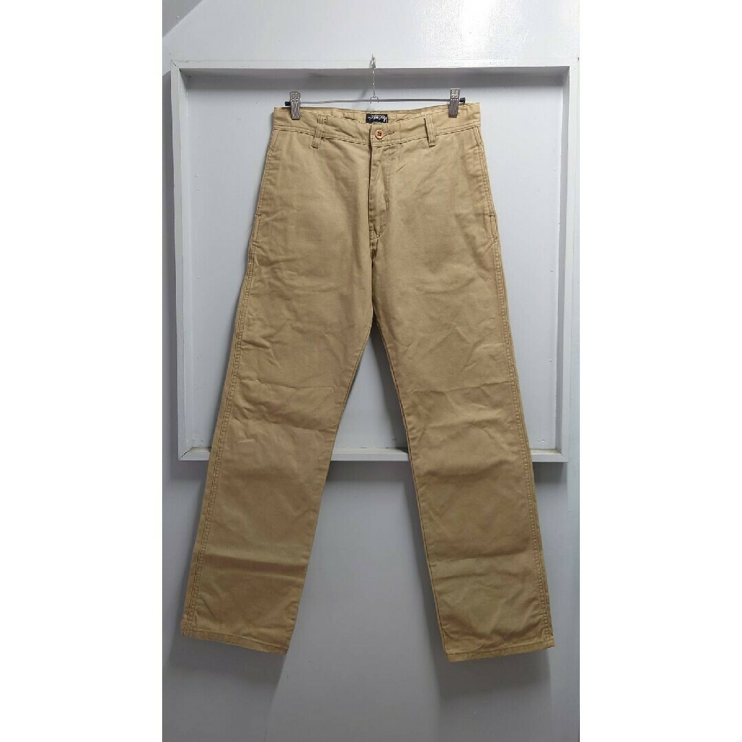 STUSSY - STUSSY AUTHENTIC コットンツイル ワークパンツ カーキ STUSSY - STUSSY AUTHENTIC コットンツイル ワークパンツ カーキ