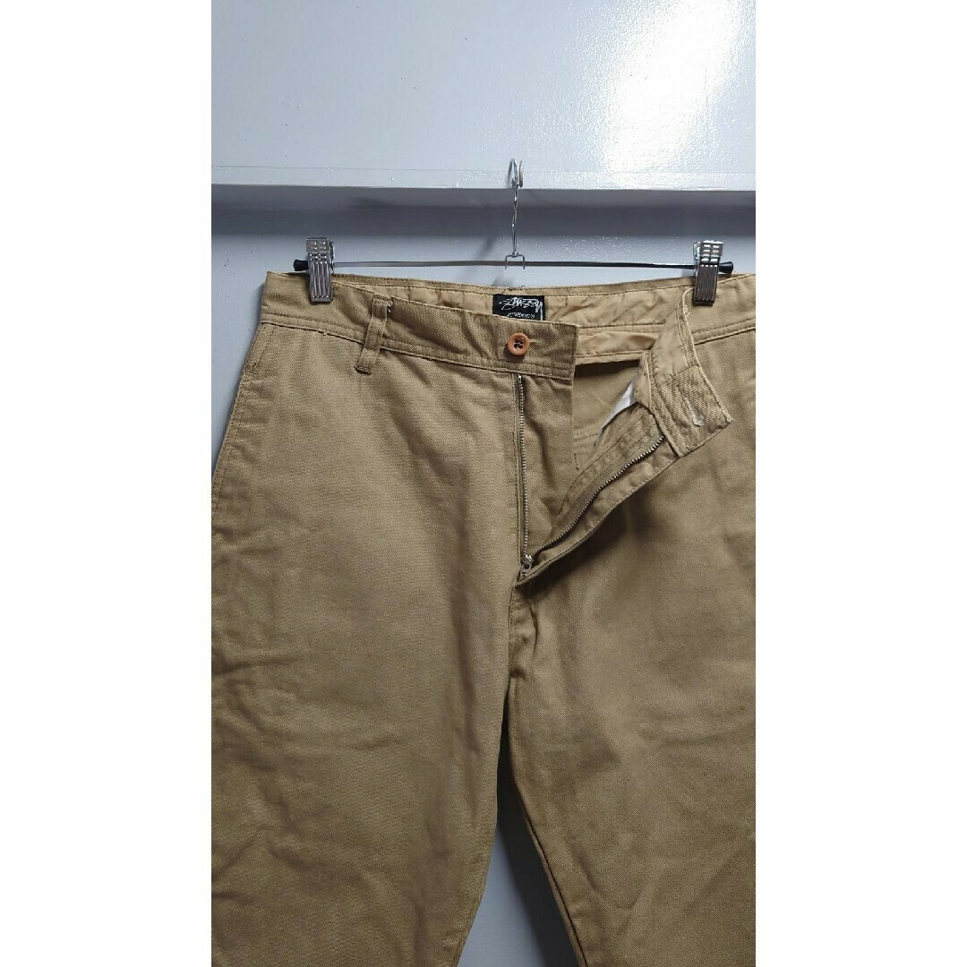 STUSSY - STUSSY AUTHENTIC コットンツイル ワークパンツ カーキ STUSSY - STUSSY AUTHENTIC コットンツイル ワークパンツ カーキ