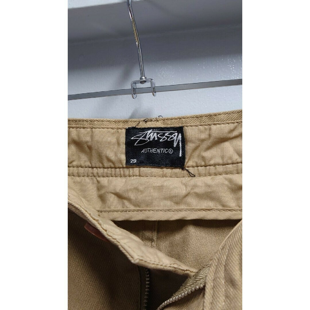 STUSSY - STUSSY AUTHENTIC コットンツイル ワークパンツ カーキ STUSSY - STUSSY AUTHENTIC コットンツイル ワークパンツ カーキ