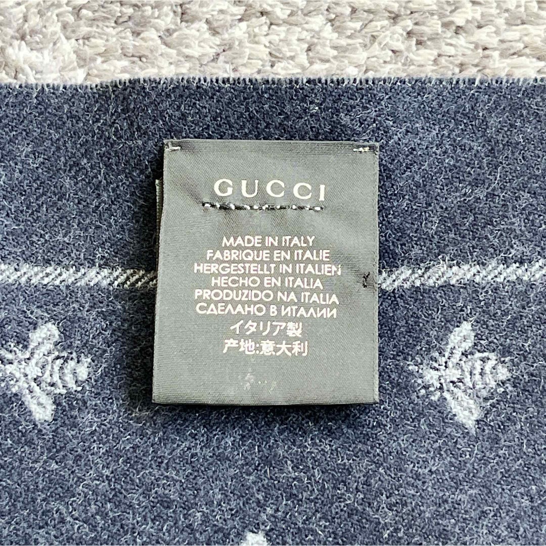 GUCCI - イタリア製 グッチ マフラー ハチ ビー スター ウール GUCCI - イタリア製 グッチ マフラー ハチ ビー スター ウール