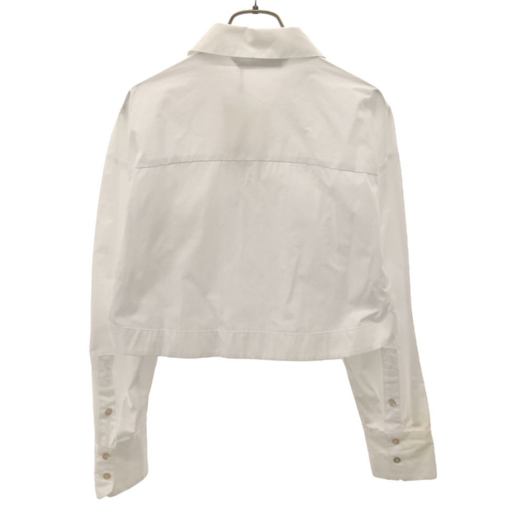 ZARA - 未使用 ザラ 長袖 クロップド コットンシャツ S ホワイト ZARA - 未使用 ザラ 長袖 クロップド コットンシャツ S ホワイト