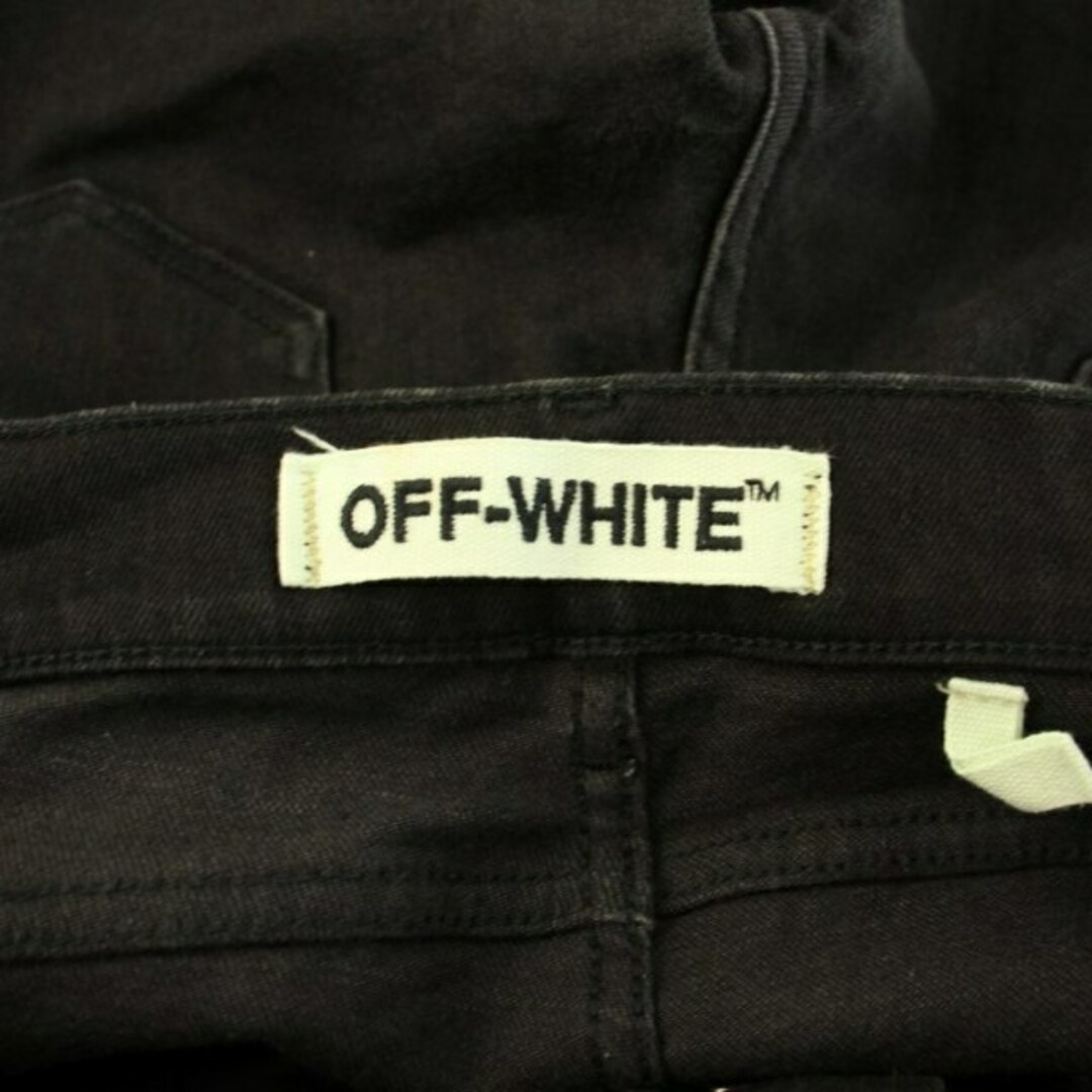 OFF WHITE DIAGONAL デニムパンツ ジーンズ 31 M 黒 白 OFF WHITE DIAGONAL デニムパンツ ジーンズ 31 M 黒 白