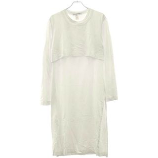 コムデギャルソンシャツ(COMME des GARCONS SHIRT)のCOMME des GARCONS SHIRT コムデギャルソンシャツ 21SS レイヤードデザインロングカットソー FG-T005 ホワイト M(Tシャツ/カットソー(七分/長袖))