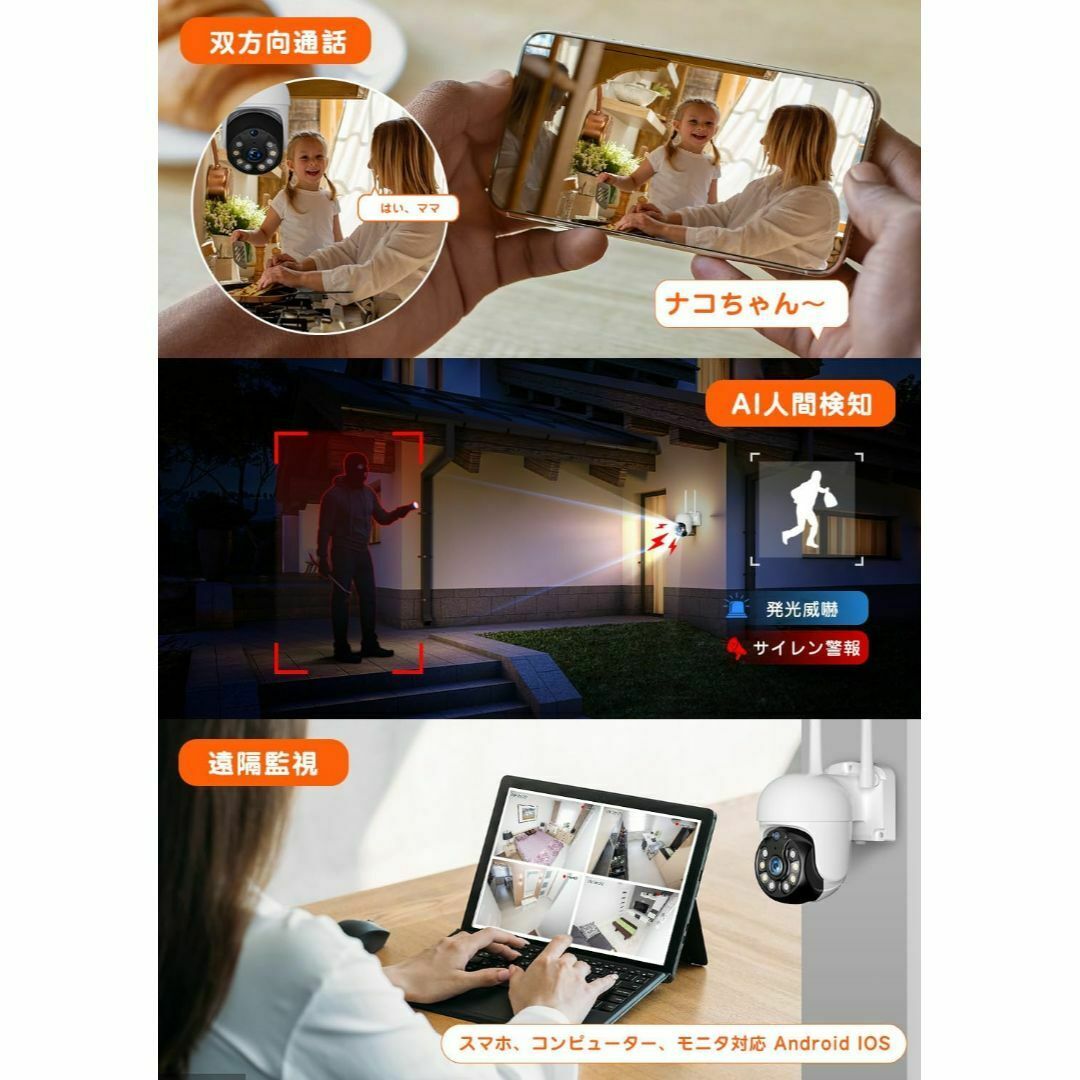 未使用 YESKAMO 防犯モニター ワイヤレス防犯 監視カメラ HDD 未使用 YESKAMO 防犯モニター ワイヤレス防犯 監視カメラ HDD