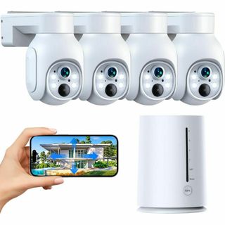新品 【400万画素・電源不要・360°全方位監視】CAMCAMP防犯カメラワイ(防犯カメラ)