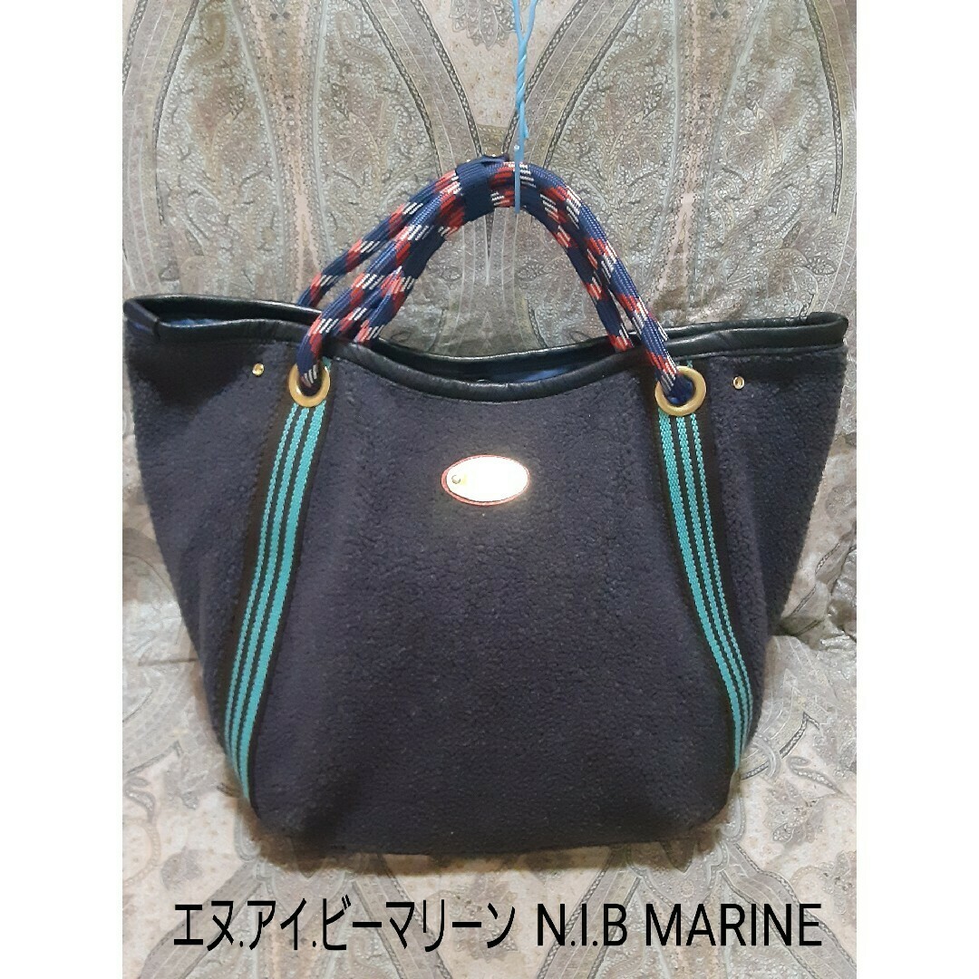 エヌ.アイ.ビーマリーン N.I.B MARINE 本革コンビ/トートバッグ | フリマアプリ ラクマ