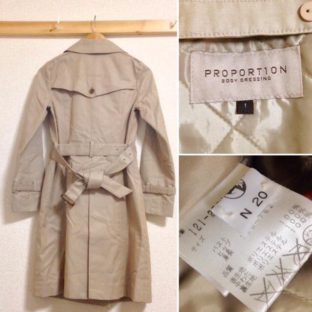 PROPORTION BODY DRESSING(プロポーションボディドレッシング)の試着のみ美品＊ プロポーション ＊ ライナー付き トレンチコート レディースのジャケット/アウター(トレンチコート)の商品写真