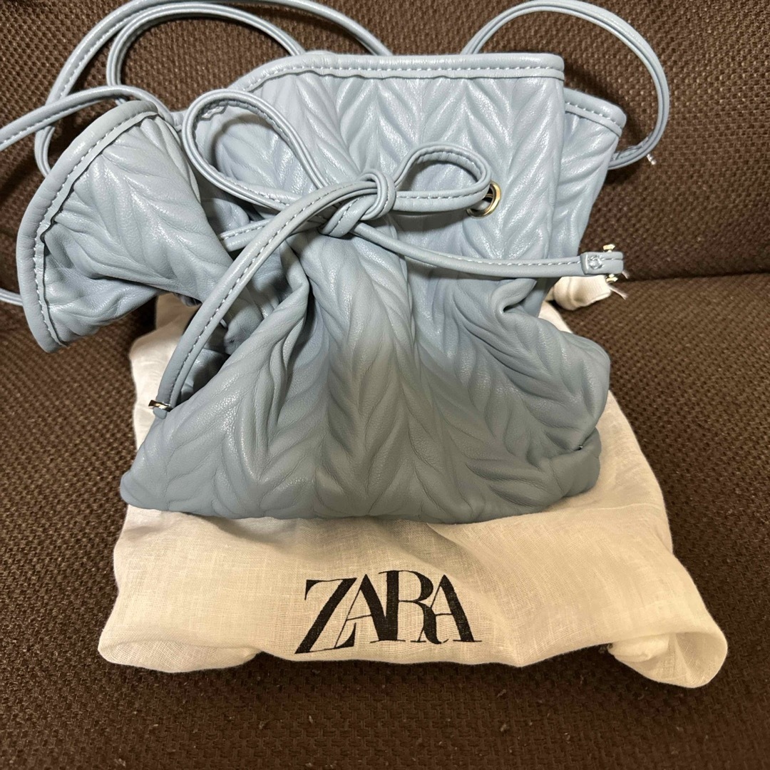 ZARA - ZARA ショルダーバッグ 水色 ブルー ミニバッグの通販 by ZARA - ZARA ショルダーバッグ 水色 ブルー ミニバッグの通販 by