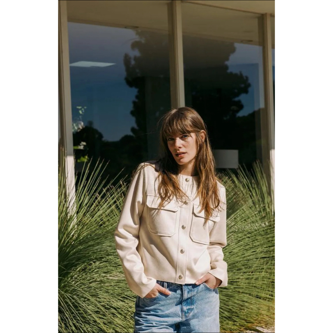 ZARA - ZARA フェイクスエード クロップド ジャケット ZARA - ZARA フェイクスエード クロップド ジャケット