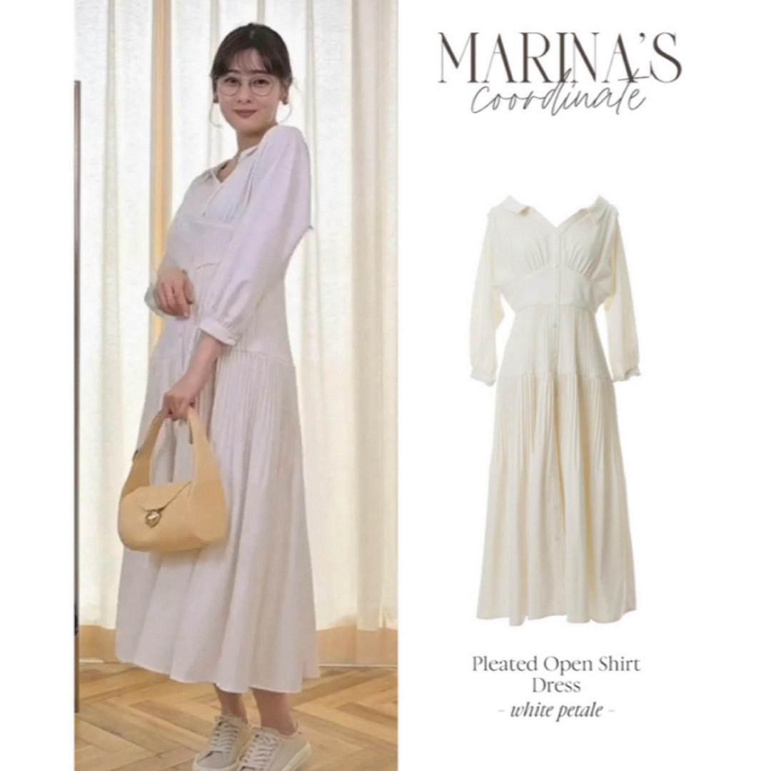 Her lip to - herlipto Pleated Open Shirt Dress 新品未使用の Her lip to - herlipto Pleated Open Shirt Dress 新品未使用の