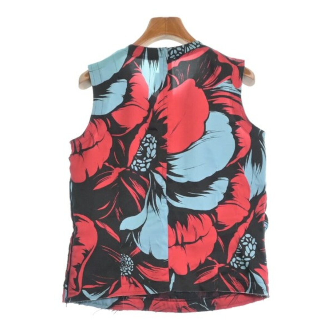 日本全国送料無料商品 特集 COMME - GARCONS des COMME des 赤x黒x水色 S ブラウス GARCONS シャツ+ブラウス(長袖+七分)