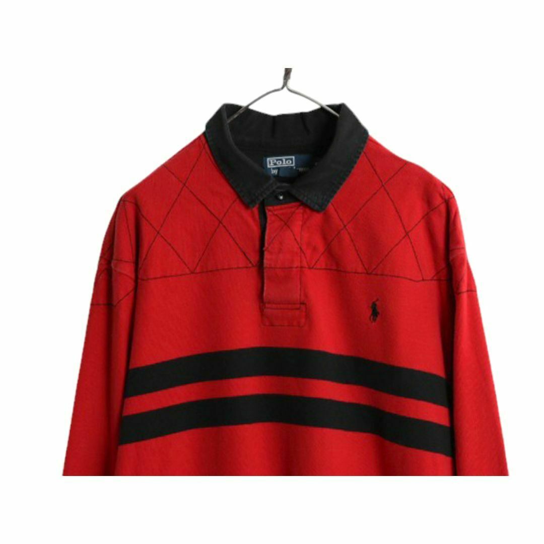 Ralph Lauren - 00s ポロ ラルフローレン ボーダー 長袖 ラガー Ralph Lauren - 00s ポロ ラルフローレン ボーダー 長袖 ラガー