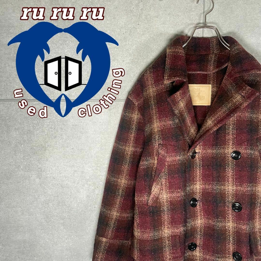 POLO SPORTSMAN ポロカントリー ピーコート 希少 オンブレチェック POLO SPORTSMAN ポロカントリー ピーコート 希少 オンブレチェック