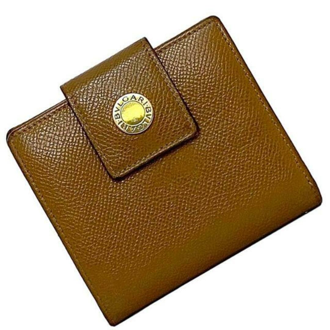 BVLGARI - ブルガリ 二つ折り 財布 キャメルブラウン ブルガリ BVLGARI - ブルガリ 二つ折り 財布 キャメルブラウン ブルガリ