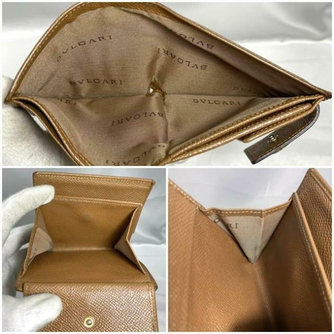 BVLGARI - ブルガリ 二つ折り 財布 キャメルブラウン ブルガリ BVLGARI - ブルガリ 二つ折り 財布 キャメルブラウン ブルガリ