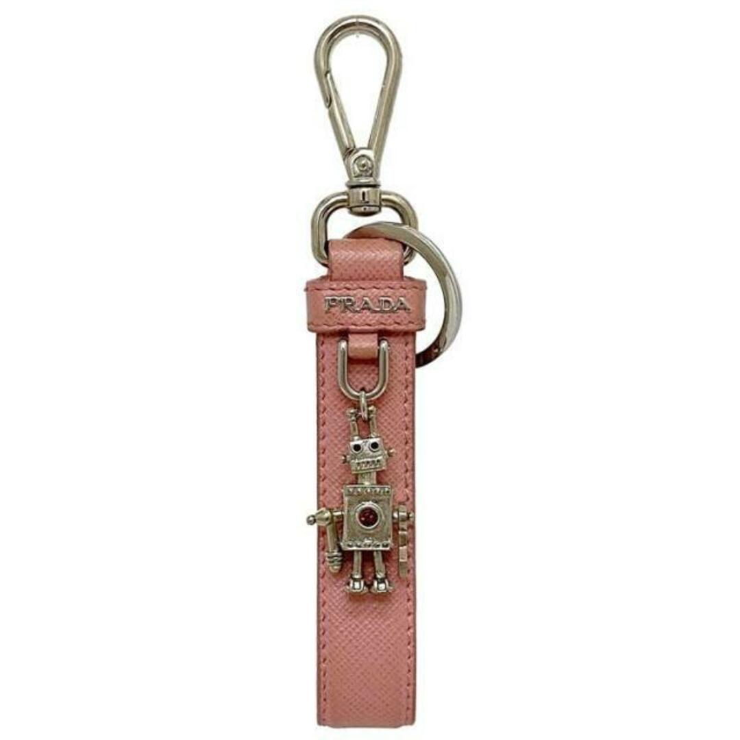 PRADA - プラダ キーホルダー シルバー ピンク 美品 キーリング PRADA - プラダ キーホルダー シルバー ピンク 美品 キーリング