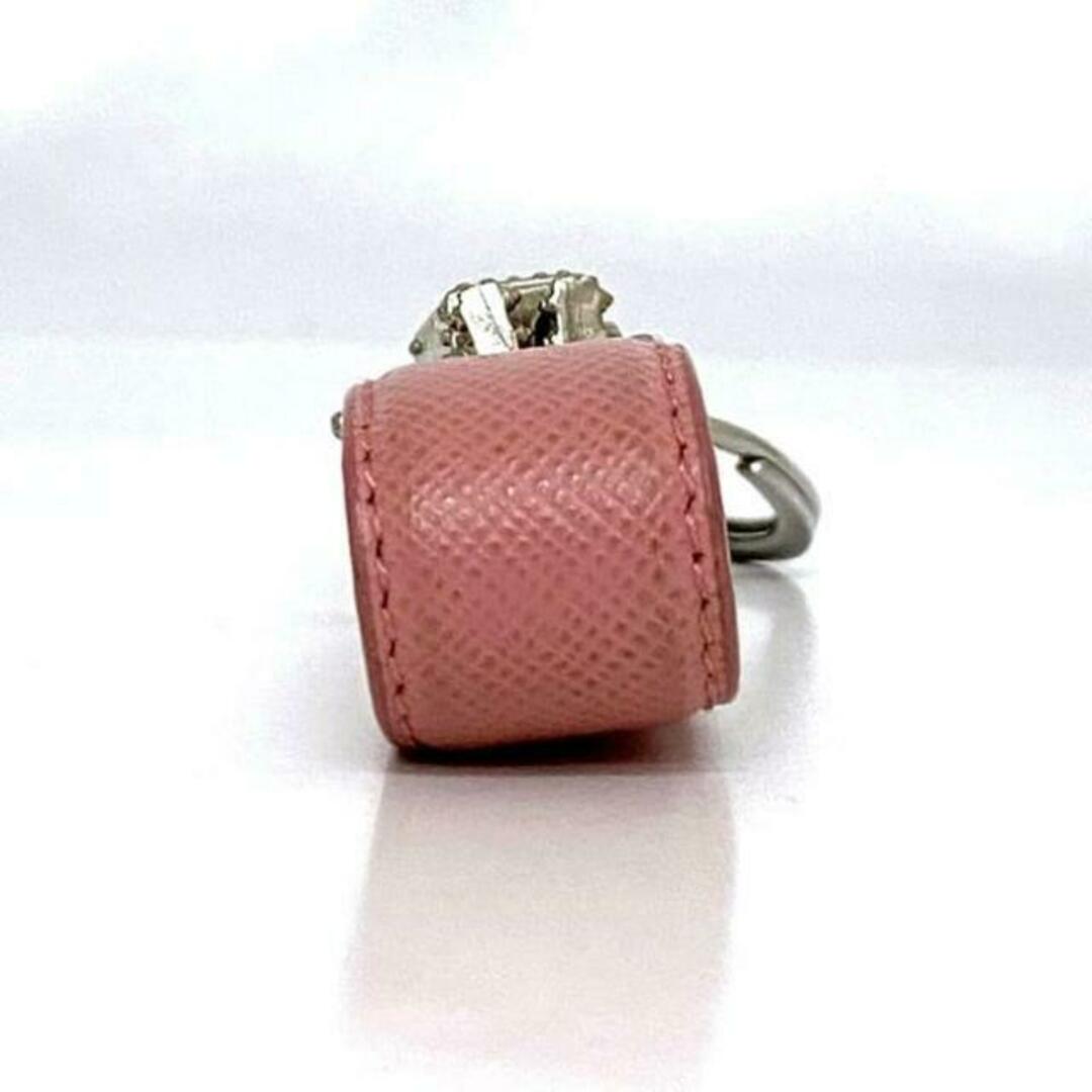 PRADA - プラダ キーホルダー シルバー ピンク 美品 キーリング PRADA - プラダ キーホルダー シルバー ピンク 美品 キーリング