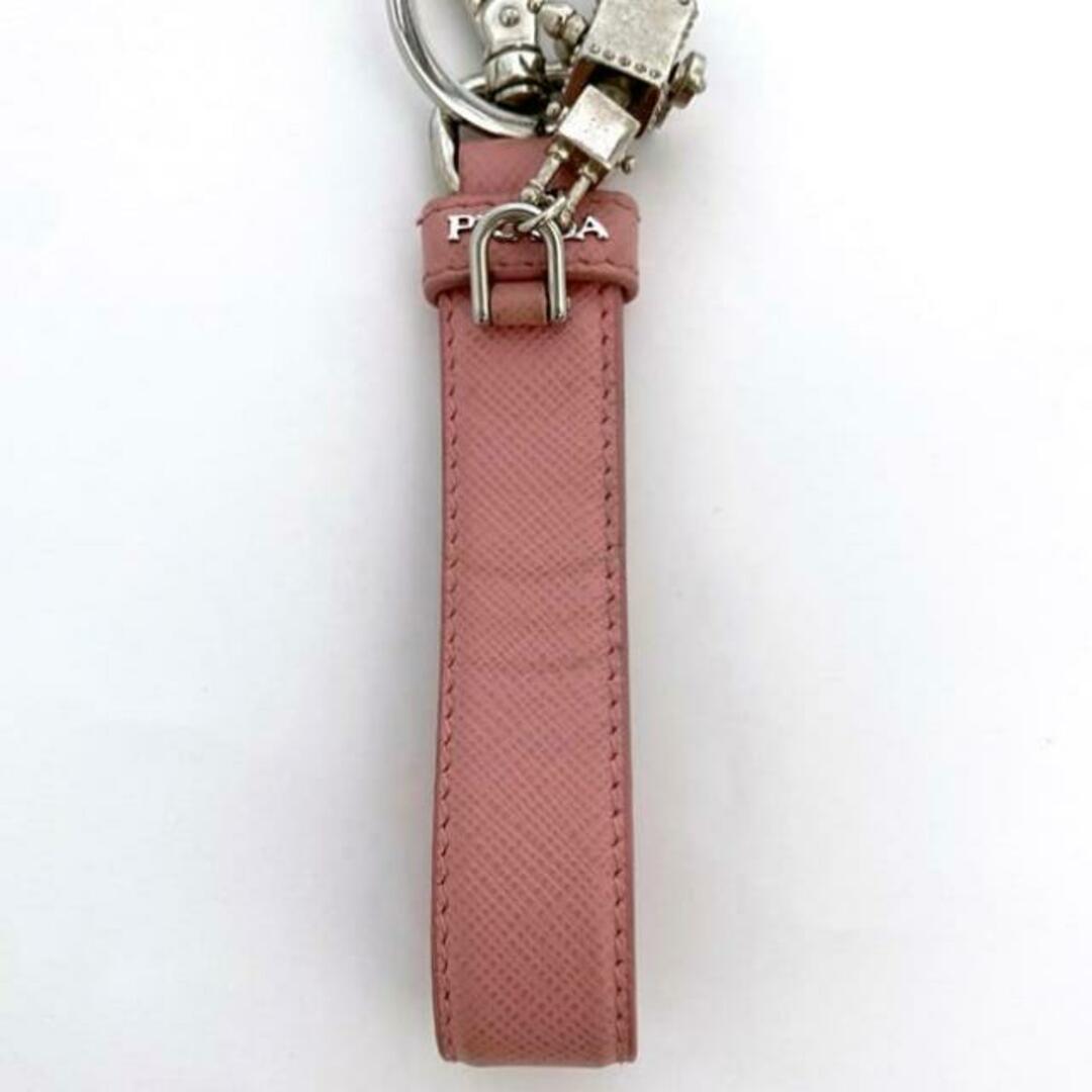 PRADA - プラダ キーホルダー シルバー ピンク 美品 キーリング PRADA - プラダ キーホルダー シルバー ピンク 美品 キーリング