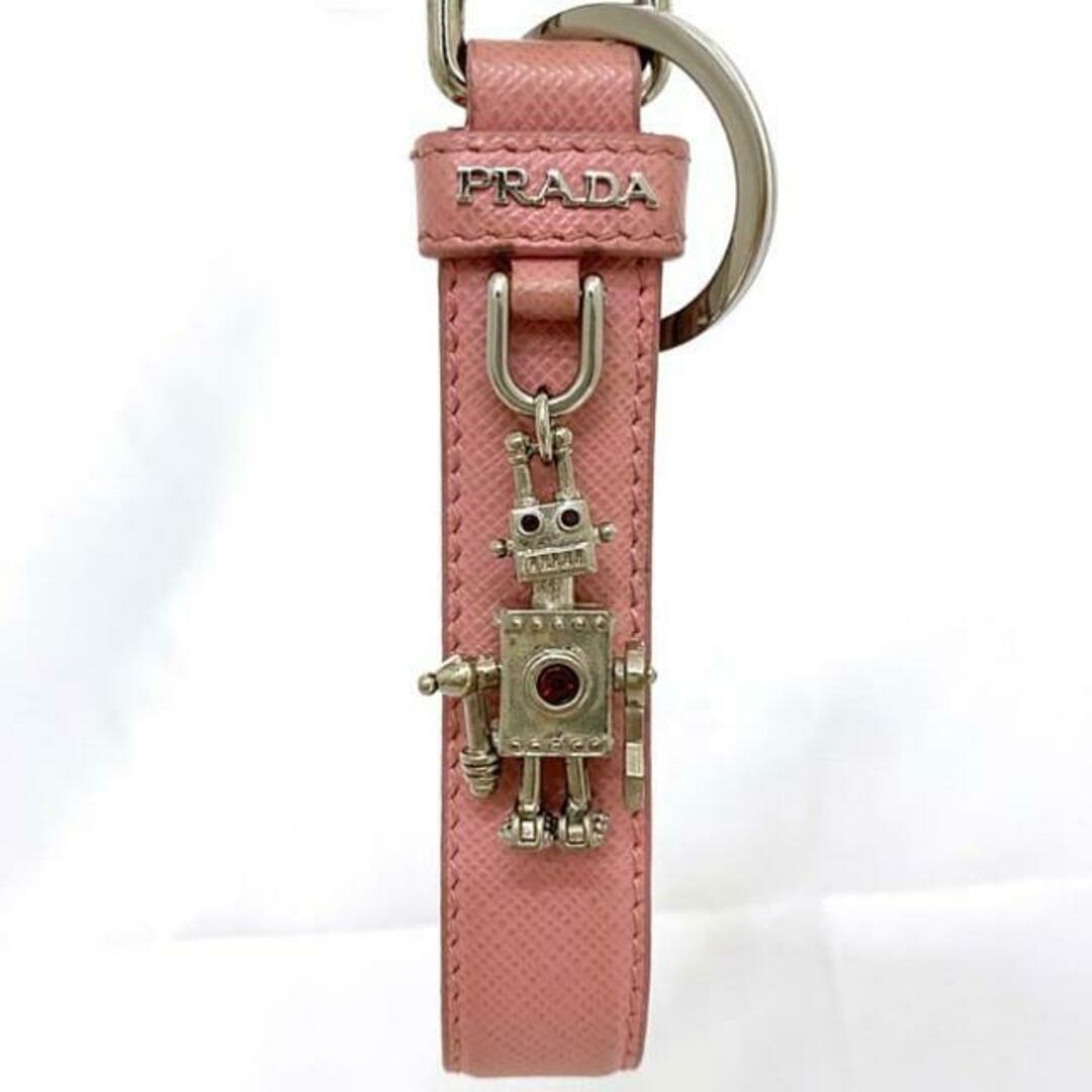PRADA - プラダ キーホルダー シルバー ピンク 美品 キーリング PRADA - プラダ キーホルダー シルバー ピンク 美品 キーリング