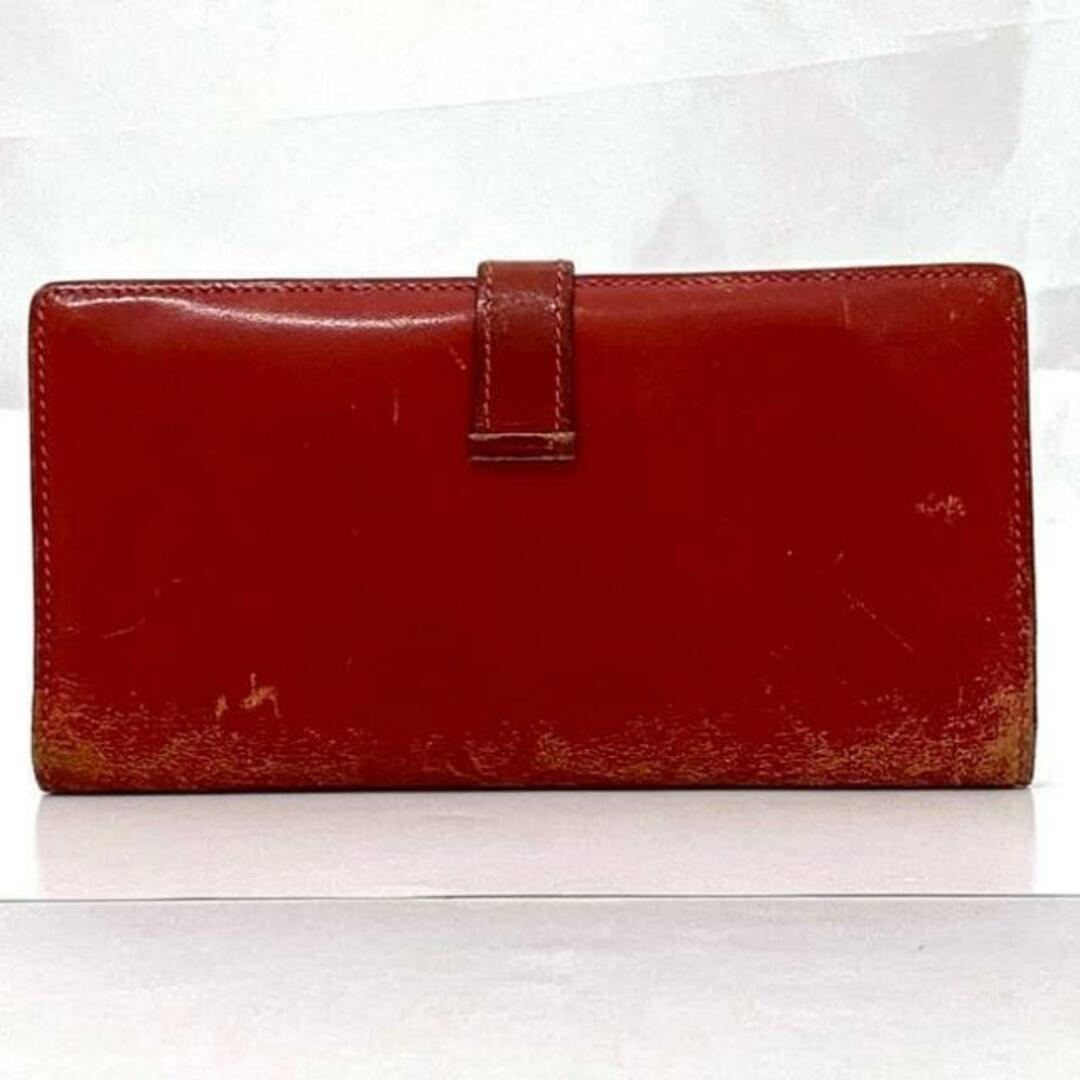 HERMES - エルメス 二つ折り 長財布 ベアン レッド 財布 レザー HERMES - エルメス 二つ折り 長財布 ベアン レッド 財布 レザー