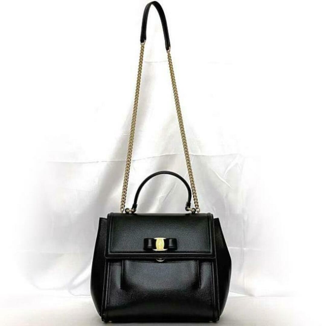 FERRAGAMO - サルヴァトーレ フェラガモ 2way バッグ ブラック FERRAGAMO - サルヴァトーレ フェラガモ 2way バッグ ブラック
