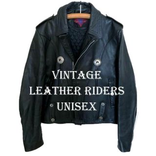 VINTAGE - 90s ヴィンテージ レザージャケット ダブル 本革 裏地 VINTAGE - 90s ヴィンテージ レザージャケット ダブル 本革 裏地