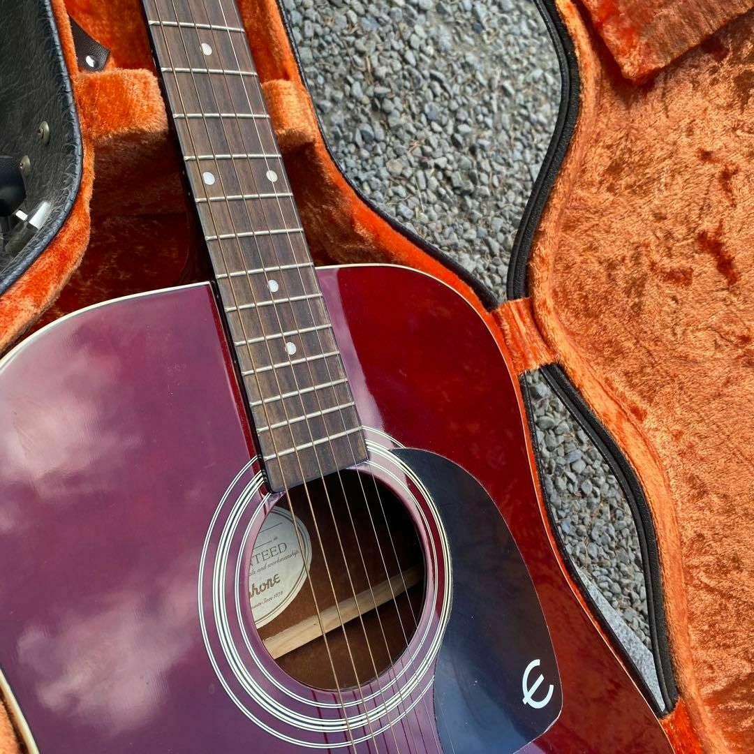 Epiphonedr100wrアコースティックギター ワインレッドハードケース付