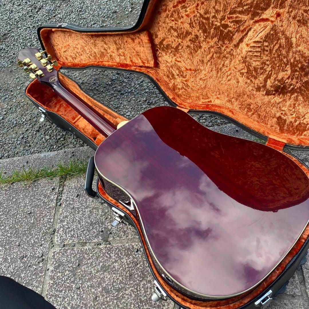 『3年保証』 Epiphonedr100wrアコースティックギター ワインレッドハードケース付 ギター